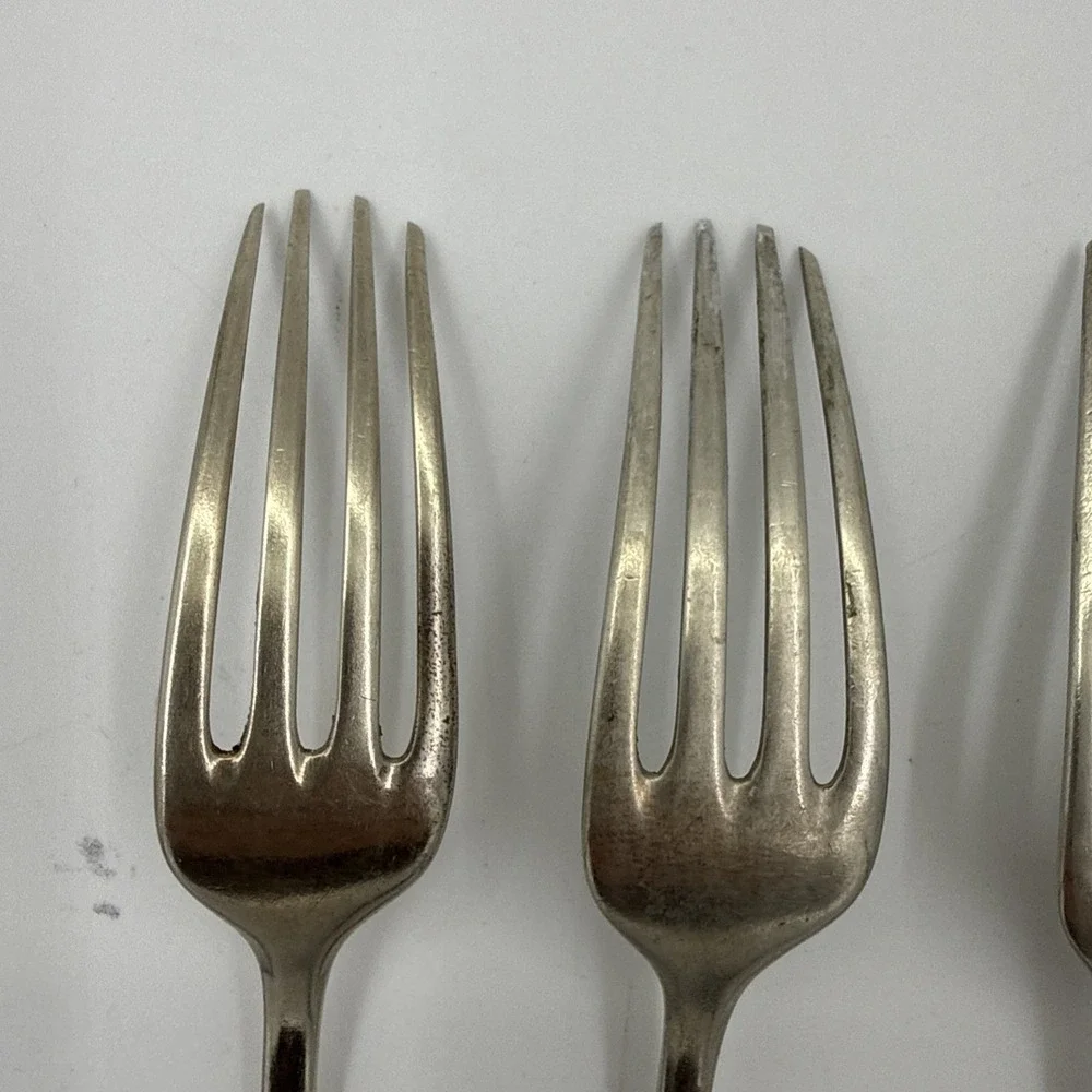 Set Of Six German Vintage Silvia Silver plated Forks Rococo Style